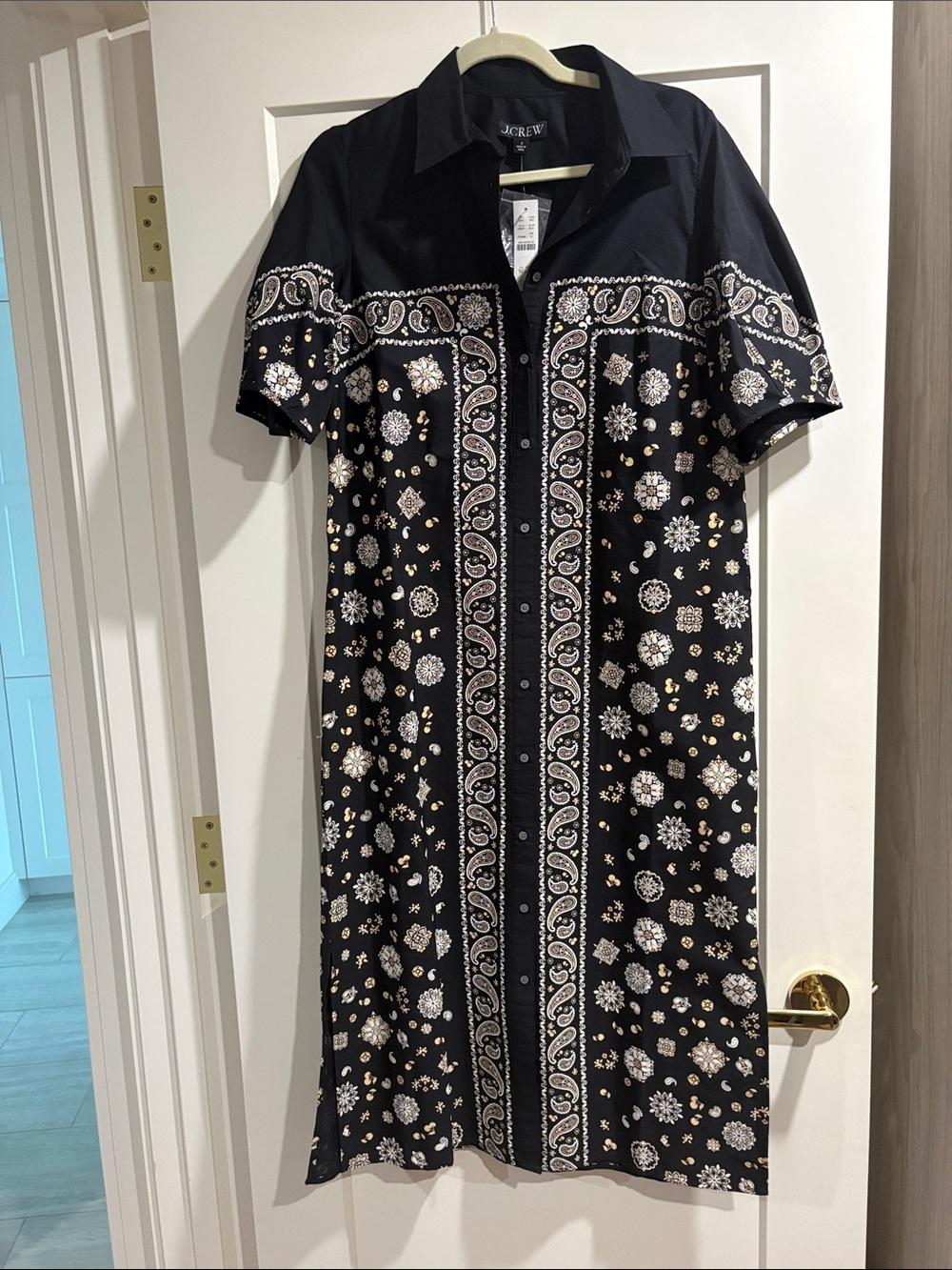 J. Crew NWT shirt dress in bandana print size 8